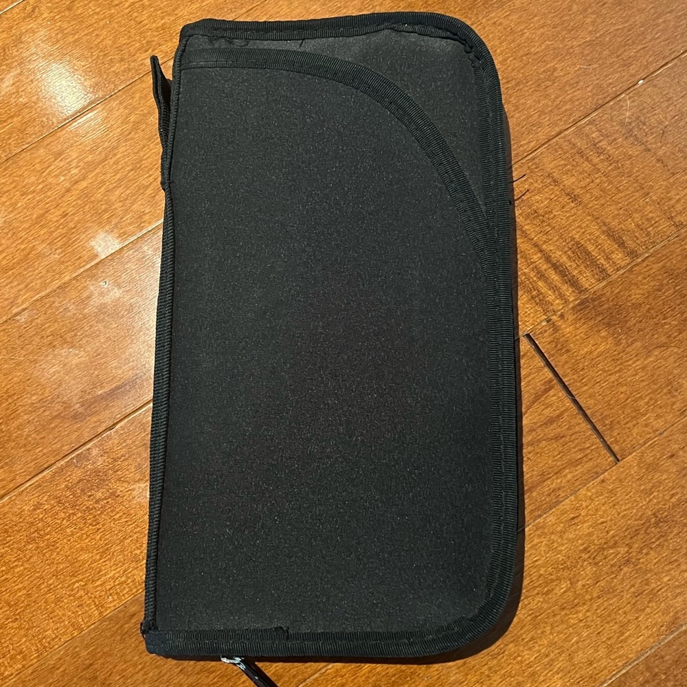 Black passport holder